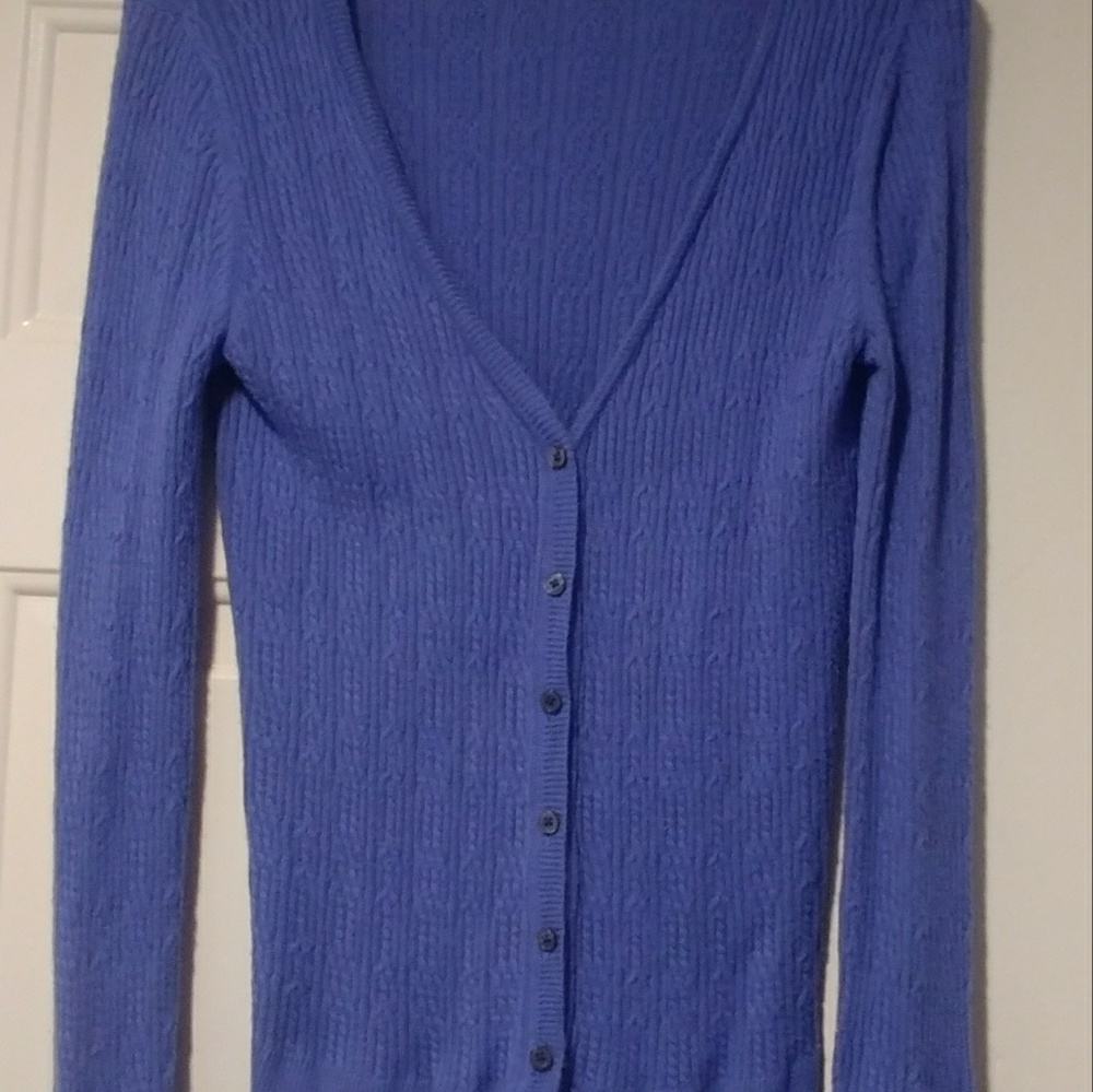 Liz Claiborne Women's Cable Knit Cardigan Sweater